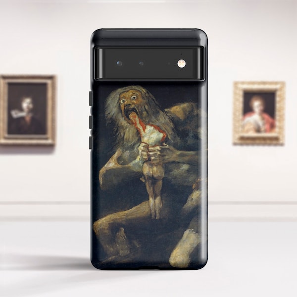 Francisco Goya "Saturn Devouring His Son" Galaxy S22 Ultra case Google Pixel 6 case Pixel 5 case Pixel 4A 5G Protective hard case. PC-FGO-02