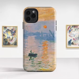 Claude Monet &quot;Impression Sunrise&quot; iPhone 16 Pro Max case iPhone 15 Pro case iPhone 14 Plus case iPhone SE 2022 Protective case. PC-CMO-06