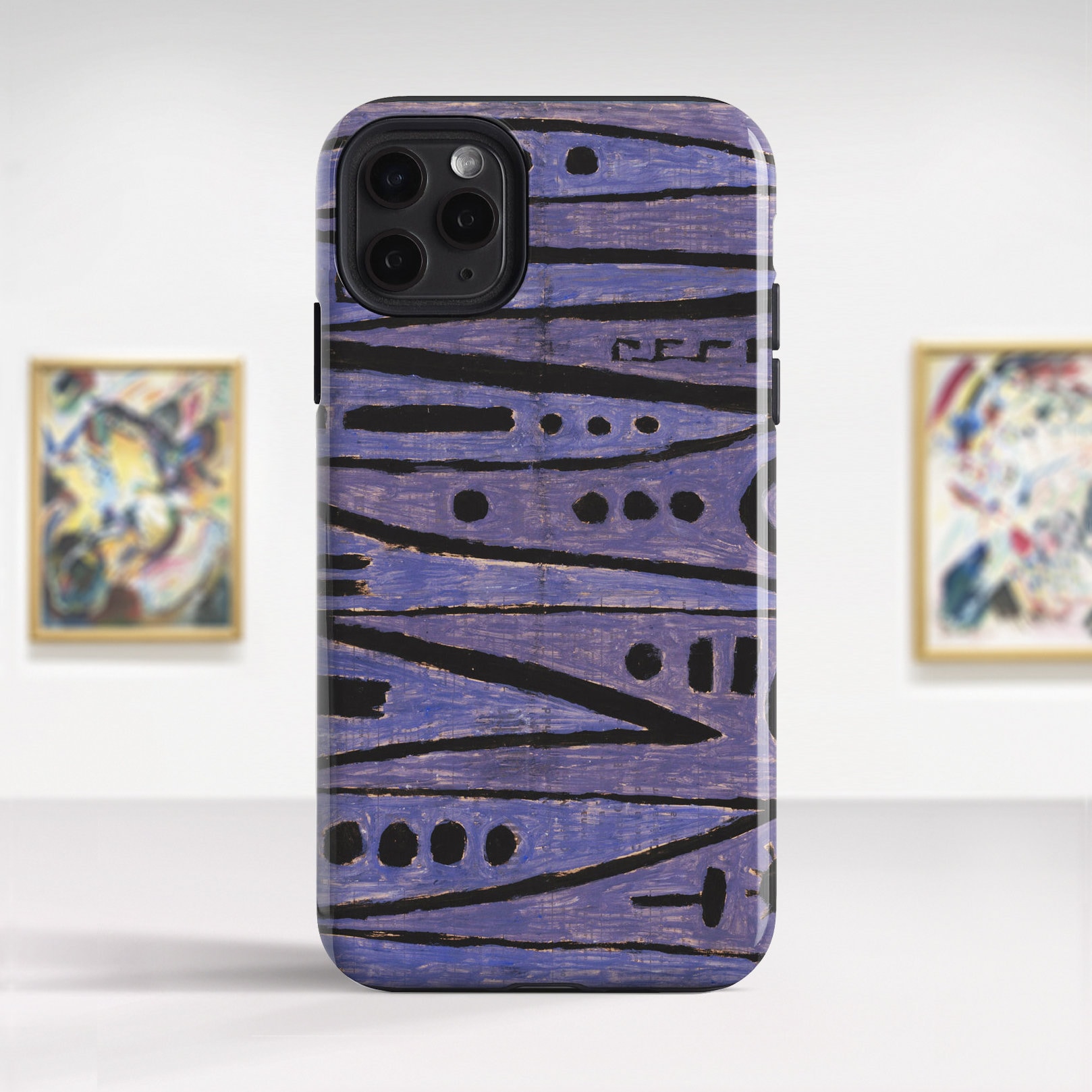 Paul Klee « Heroic Strokes of the Bow » Coque pour iPhone 14 Pro Max Coque pour iPhone 16 Pro Coque pour iPhone 15 iPhone SE 2020 Coque rigide. PC-PKL-07