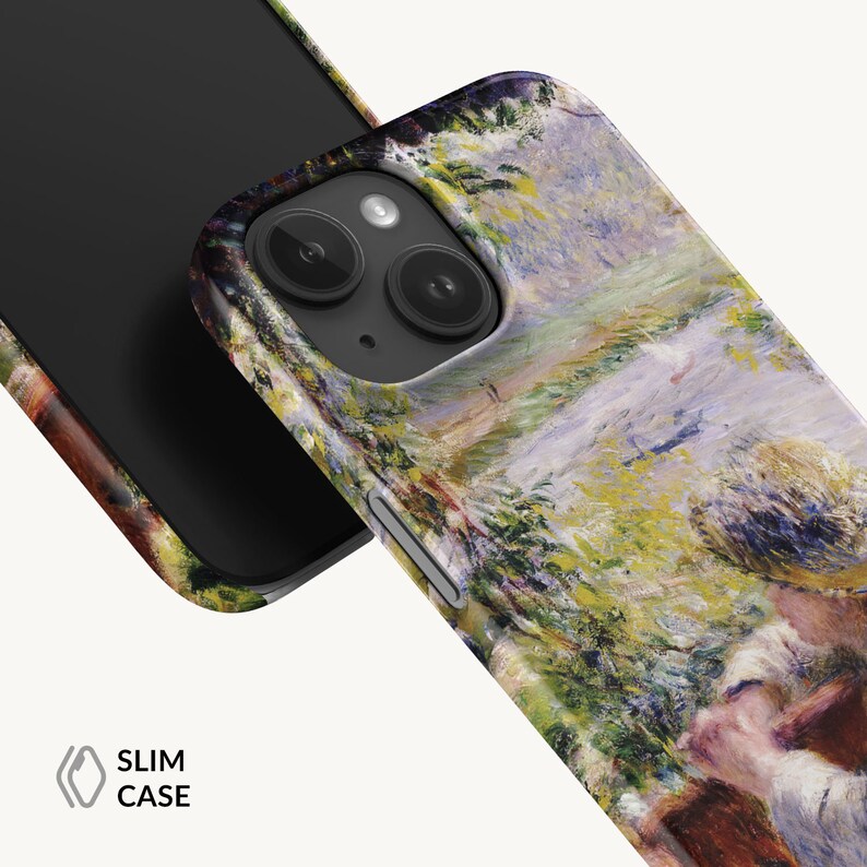 Pierre-Auguste Renoir By the Water Fine Art iPhone 14 Pro Max case iPhone 12 Pro case iPhone 15 case iPhone SE 2020 Hard cover. PC-PAR-03 image 3