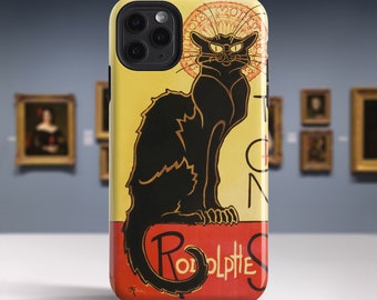 Theophile Steinlen "Du Chat Noir" Art iPhone 12 Pro Max case iPhone 13 Pro case iPhone 14 case Phone cover iPhone X 8 7 6 etc. PC-TST-01