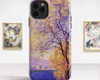 Claude Monet "Antibes Seen from Salis..." iPhone 14 Pro Max case iPhone 15 Pro case iPhone 12 case iPhone Xr SE 13 Pro case. PC-CMO-01