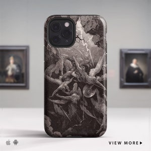 Gustave Dore "Paradise Lost" iPhone 15 Pro Max case iPhone 14 Pro case iPhone 13 mini case iPhone 12 Hard iPhone Xr Phone cover. PC-GDO-02