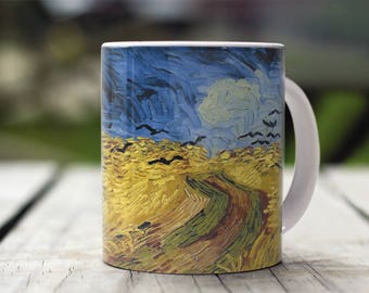 Vincent Van Gogh, "Wheat Field with Crows". 11 oz Ceramic Coffee Mug.