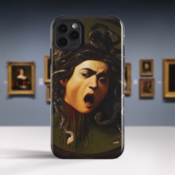 Caravaggio "Medusa" iPhone 14 Pro Max case iPhone 13 case iPhone 15 Pro case iPhone 12 Mini case iPhone Xr SE Protective case. PC-CAR-02