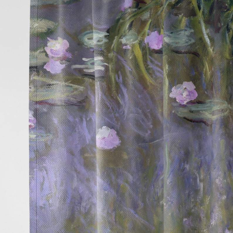 Claude water Lilies Shower Curtain Art Etsy