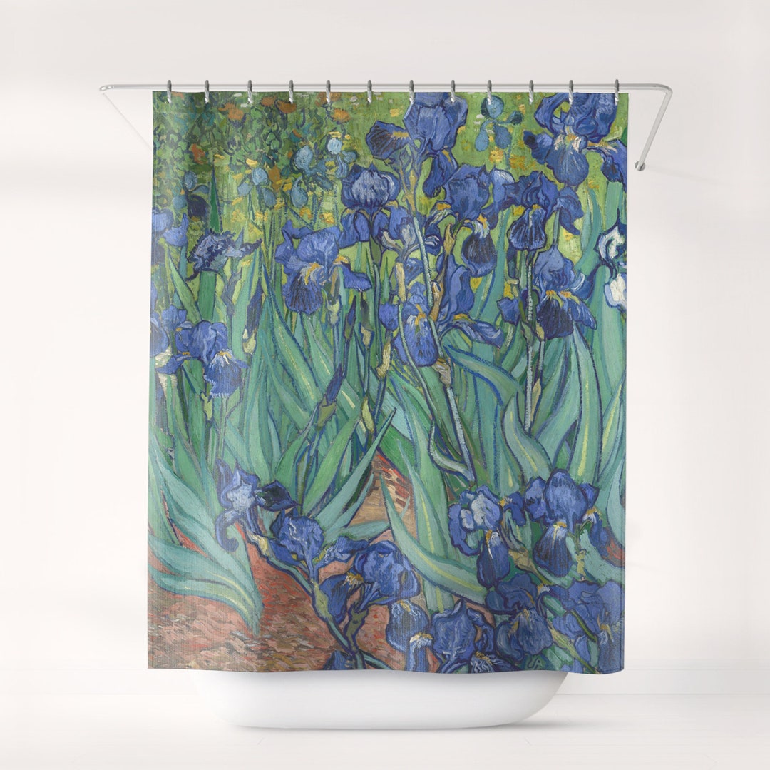 Vincent Van Gogh irises Shower Curtain Art Bath Decor Bathroom Curtain