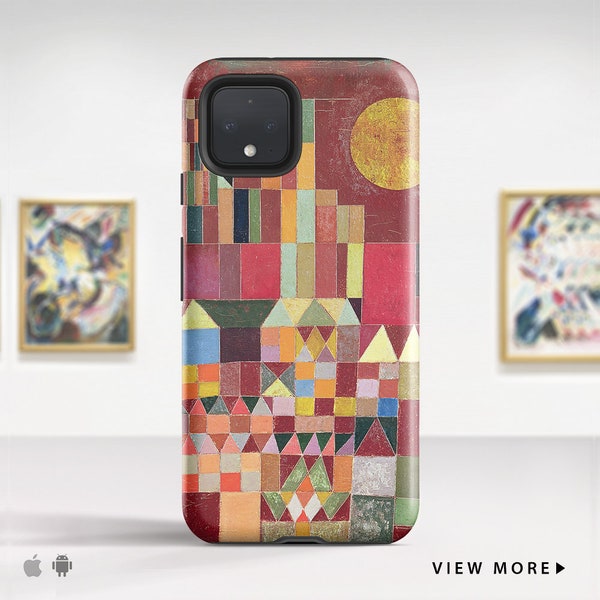 Paul Klee "Castle and Sun" Google Pixel 7 case Pixel 6 Pro case Pixel 4A 5G Pixel  Protective hard case for Google and Samsung. PC-PKL-06