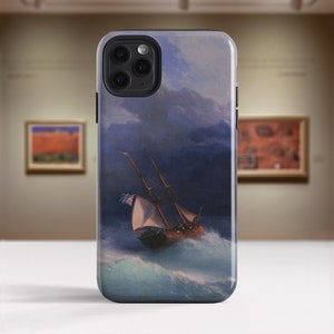 Ivan Aivazovsky "Along the Coast"  iPhone 14 Pro Max case iPhone 12 Pro case iPhone 15 case iPhone SE 2022 Protective Hard case. PC-IAI-01