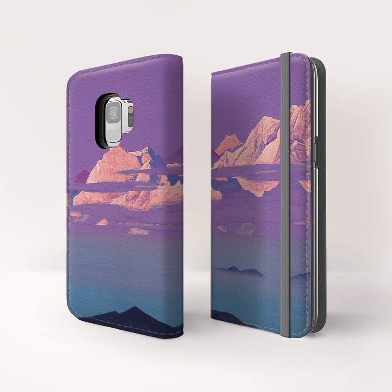 Wc-NRO-01 Nicholas Roerich Himalayas iPhone XS Max Wallet case iPhone XR iPhone X Wallet Phone case Flip case for iPhone /& Samsung