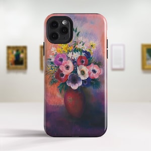 Odilon Redon &quot;Vase with Anemones&quot; iPhone 15 Pro case iPhone 14 Plus case iPhone SE 2020 case Phone 13 Pro case iPhone Xr X 11 etc. PC-ORE-02