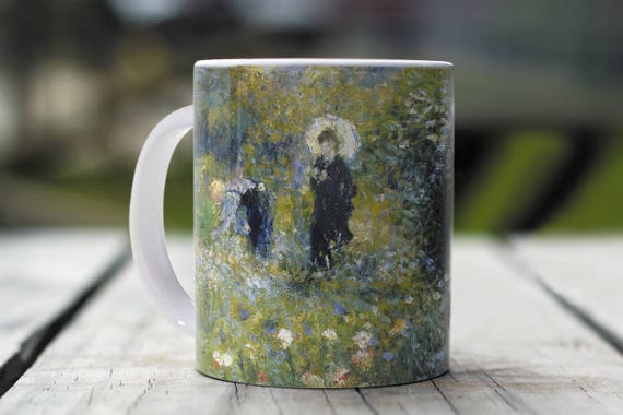 Renoir Woman With A Parasol In A Garden 11 Oz Etsy