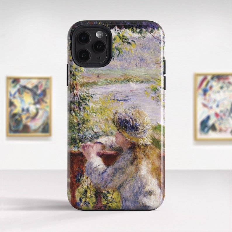 Pierre-Auguste Renoir By the Water Fine Art iPhone 14 Pro Max case iPhone 12 Pro case iPhone 15 case iPhone SE 2020 Hard cover. PC-PAR-03 image 1