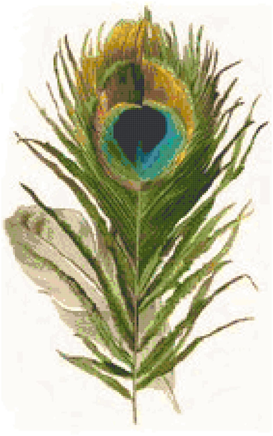 Peacock Feather Cross Stitch Pattern Pattern 011 Etsy Buy 2 get 1 free peacock feather cross stitch pattern pdf counted