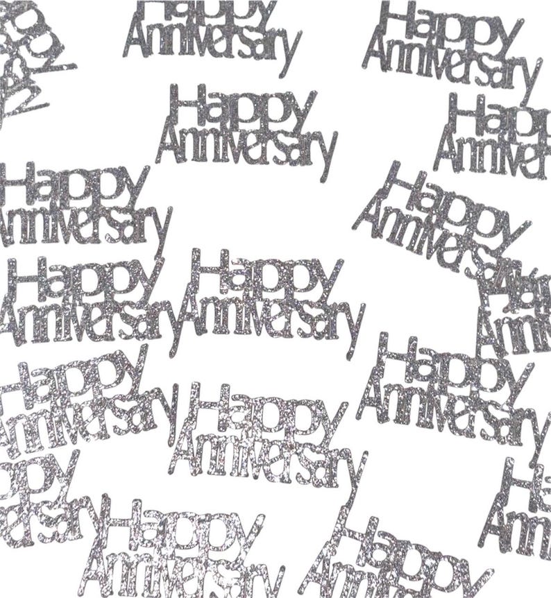 Happy Anniversary Confetti, Table Scatter, 50 Pieces - Etsy