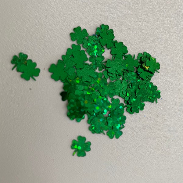 Four Leaf Clover Confetti foil - 50 pieces - 1/4”