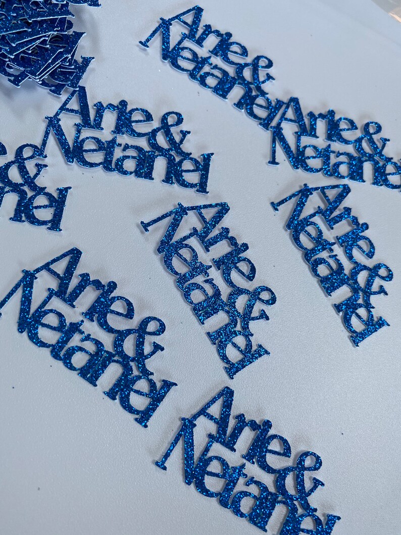Personalized Confetti with 2 names glitter table scatter. Etsy