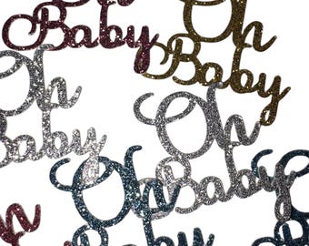Oh Baby Confetti- baby shower- party decorations- table scatter- 50 pieces