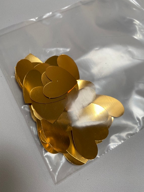 MCC06 Gold & Cream Heart Mix Table Scatter Confetti 