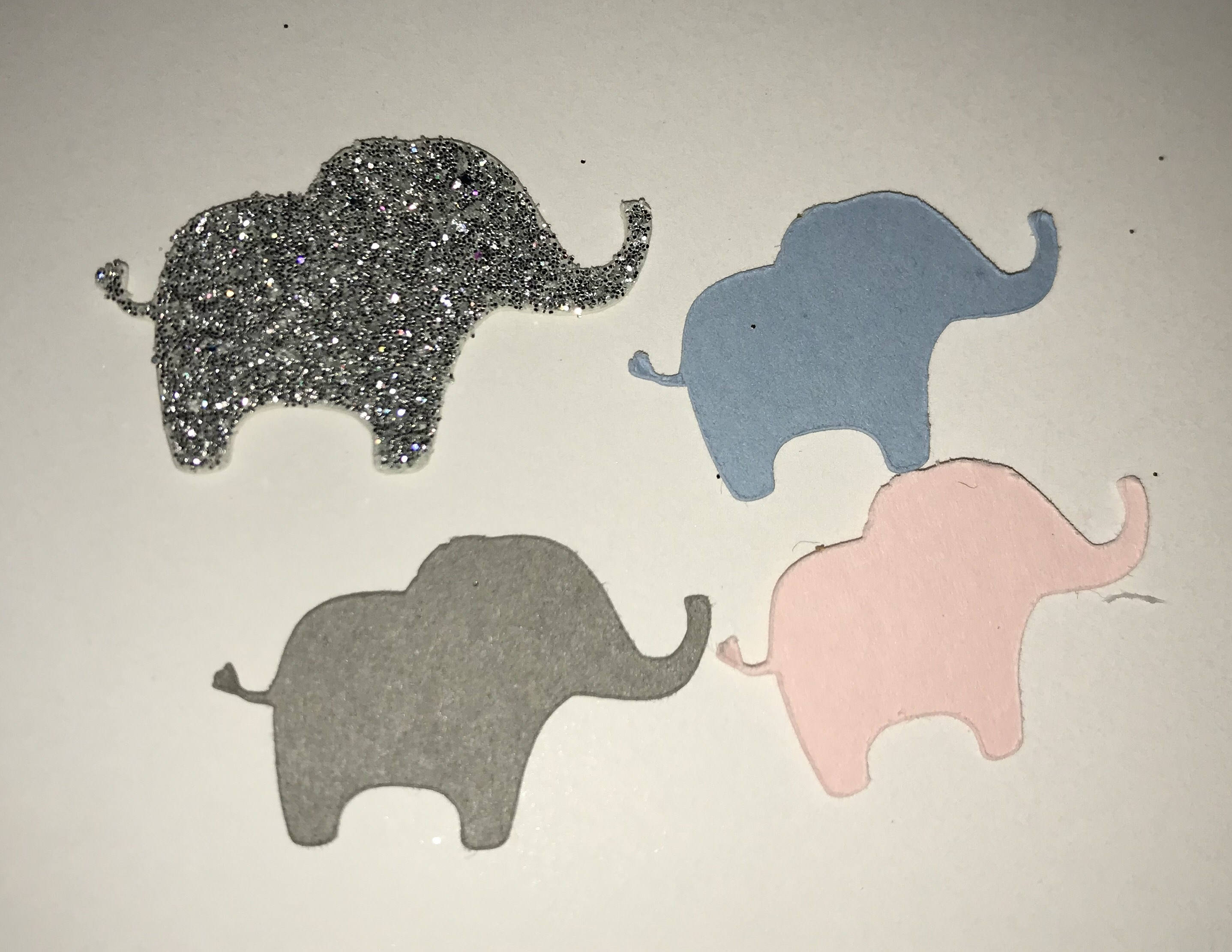 Baby Shower Confetti Elephant Confetti Glitter Confetti Etsy