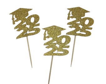 2026  with Graduation Cap Cupcake Toppers - set of 6