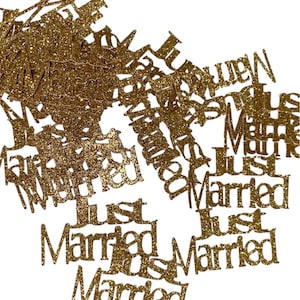 Just Married confetti, Wedding Decorations, Table Scatter- 50 pieces