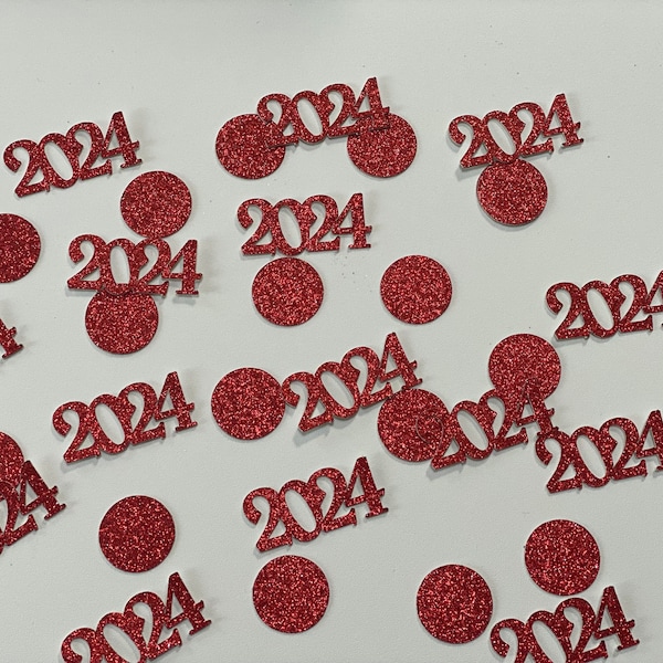 2024 Confetti with Confetti Circles -high school graduation - college graduation - table scatter- 50 pieces