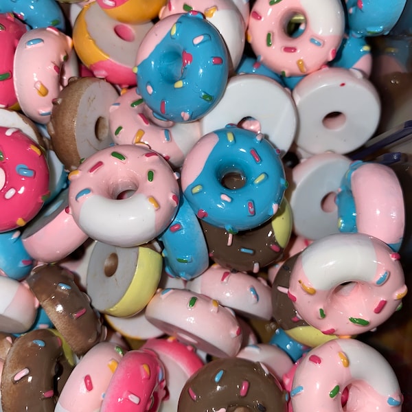 Donut Resin Flatback Charms -5 pieces