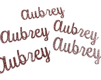 Personalized Custom Name Confetti- glitter- birthday- graduation-bridal shower-wedding-baby shower-anniversary- cursive font- table scatter