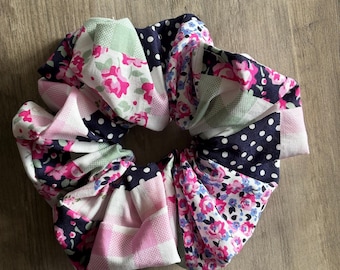 Scrunchie | Handmade Oversized Hair Tie - Floral Patchwork