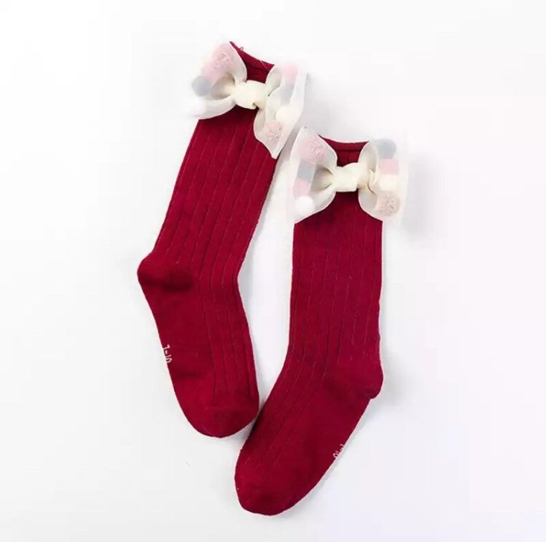 girls socks tights pom pom socks bow . socks with bow Socks