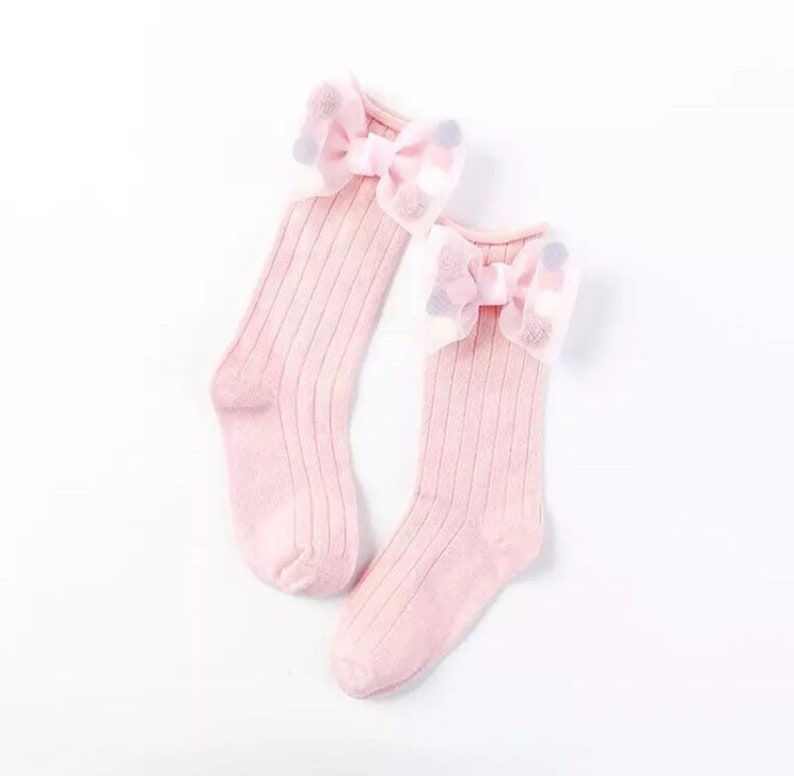 girls socks tights pom pom socks bow . socks with bow Socks