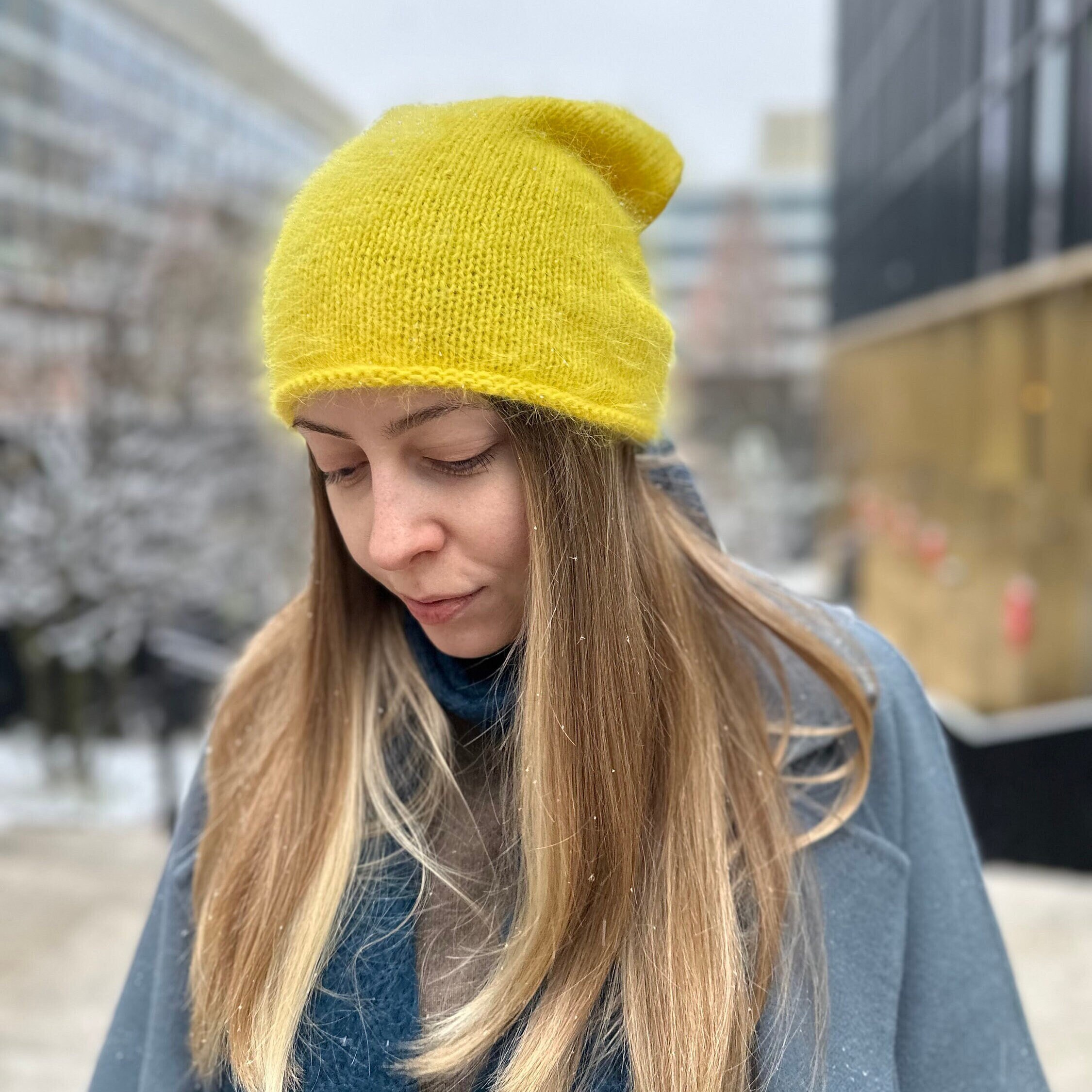 MADHAPPY ANGORA WOOL HAT - MINT Snow Bunny Pom Hat | Mint – Pigment main image 2