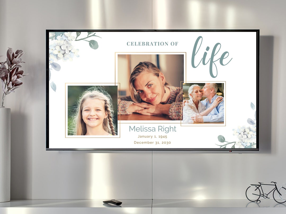 Memorial Service Slideshow Template With Orchids, Funeral Photo Video Memorial Service Slideshow Template With Orchids, Funeral Photo Video