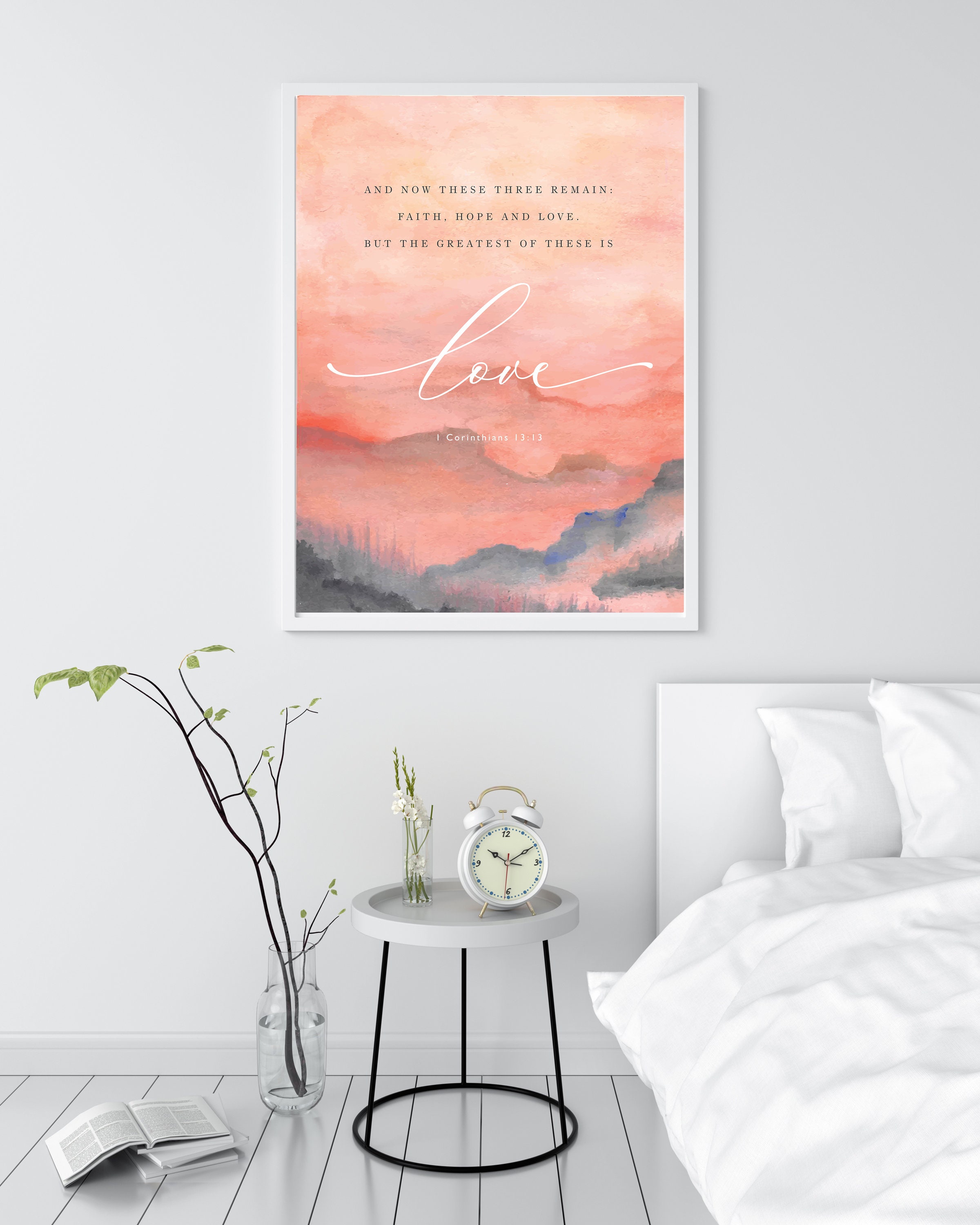 Modern Sunset Scripture Wall Art Christian Encouraging Print - Etsy