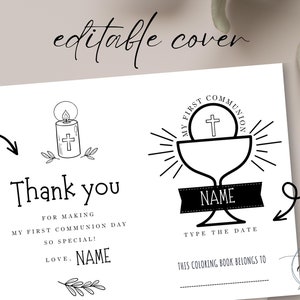 Editable and Printable First Communion Activity Book for Kids | Bible ...