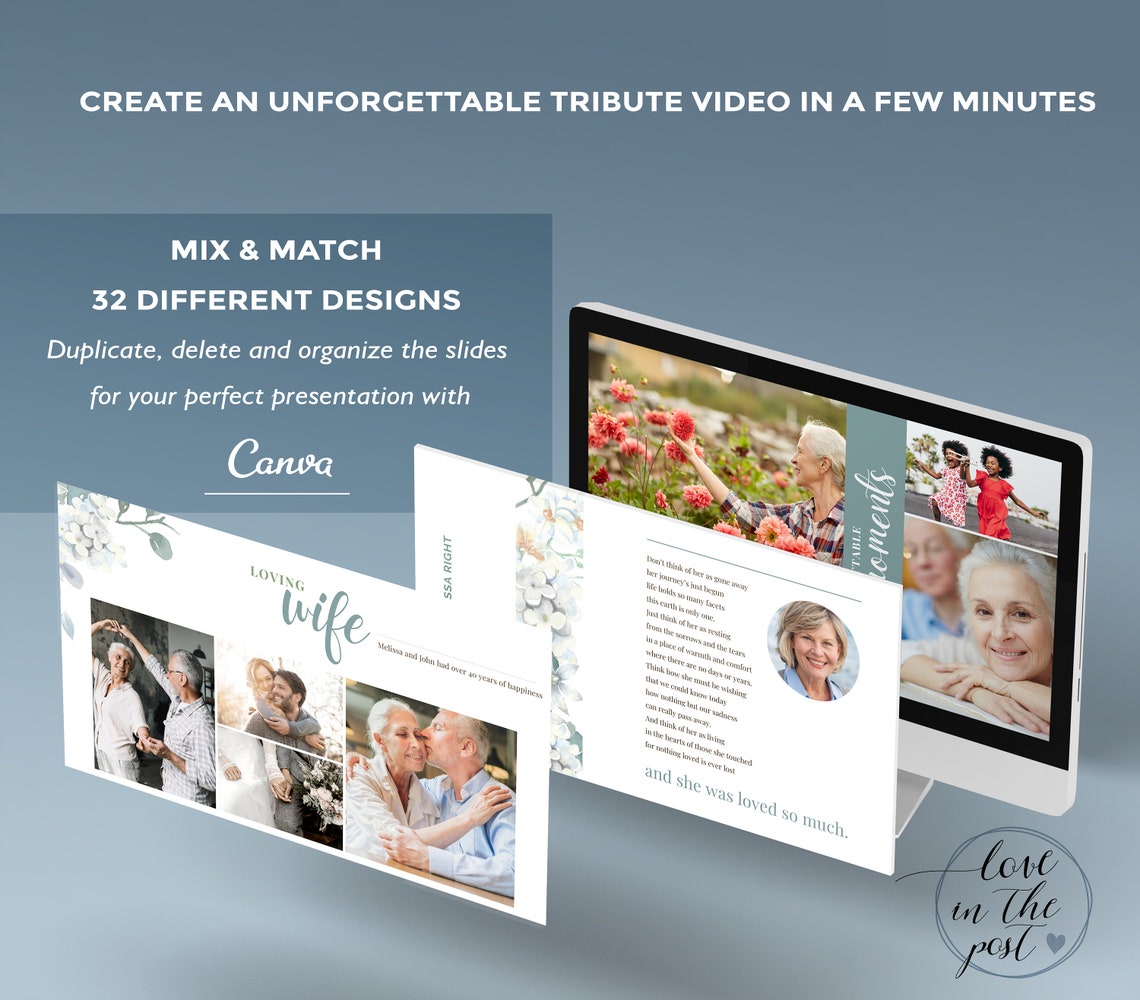 Memorial Service Slideshow Template With Orchids Funeral Etsy Memorial Service Slideshow Template With Orchids Funeral Etsy