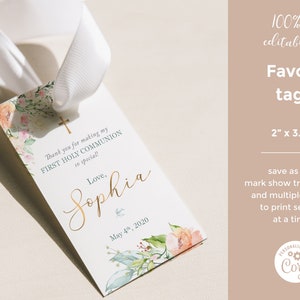 Editable First Communion Templates Set for Girl, Holy Communion ...