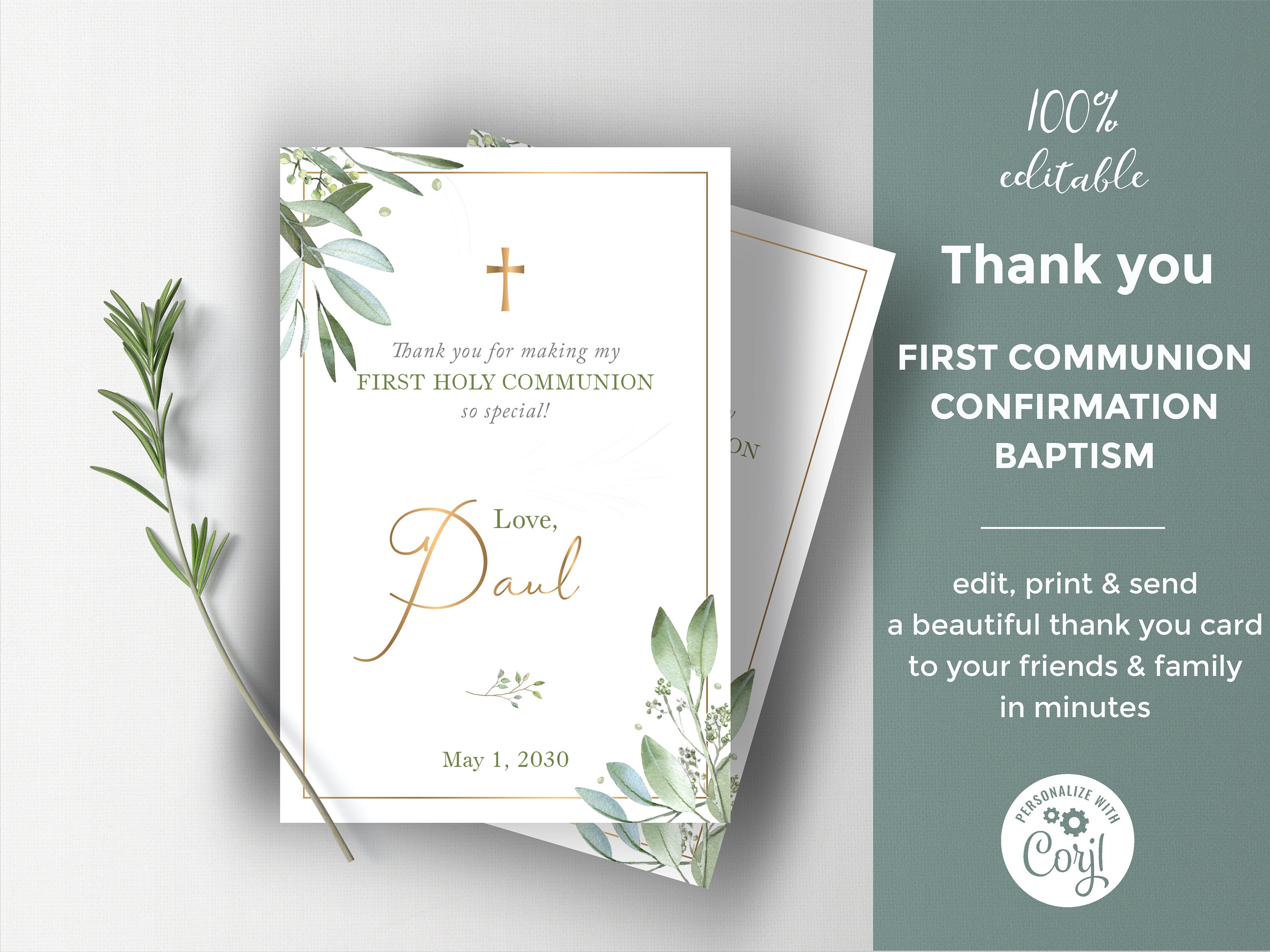 First Holy Communion/Confirmation Thank You Word Art - View #9