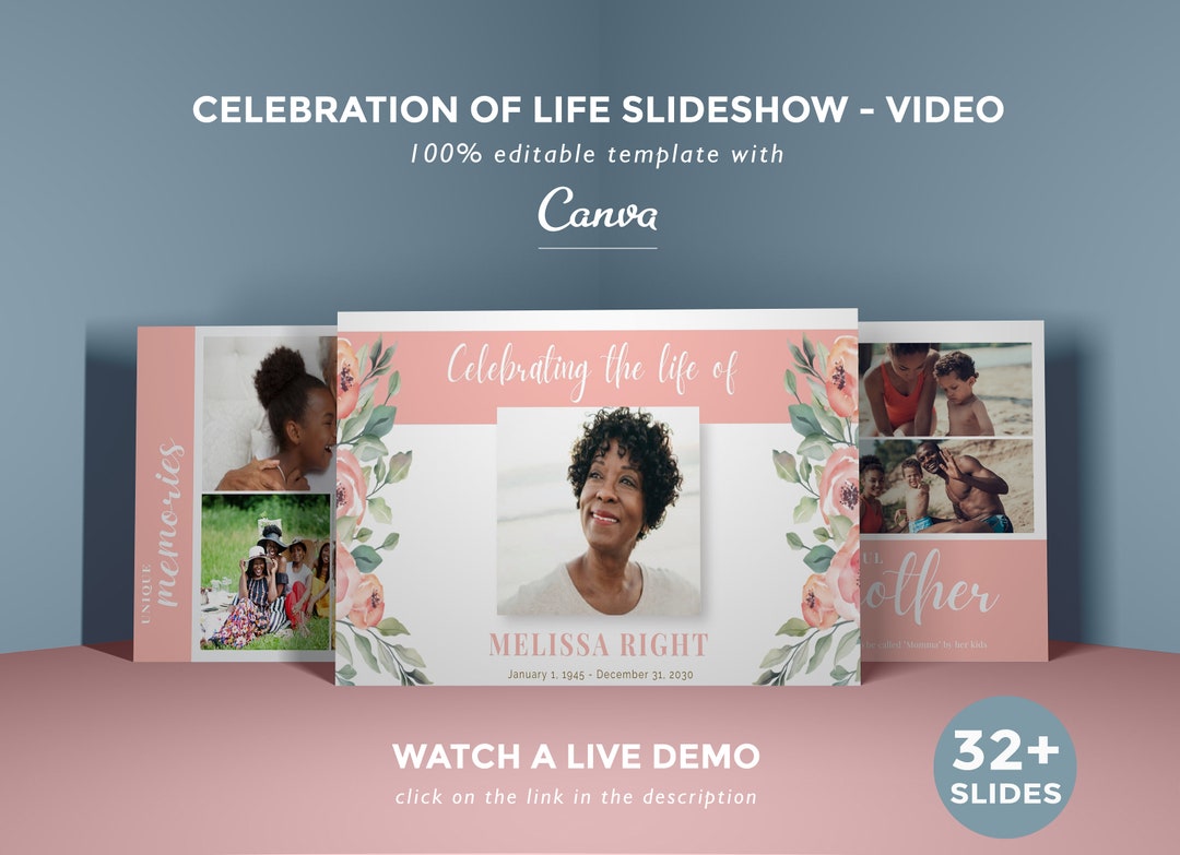 Celebration of Life Slideshow, Memorial Video Template, Life Tribute Celebration of Life Slideshow, Memorial Video Template, Life Tribute