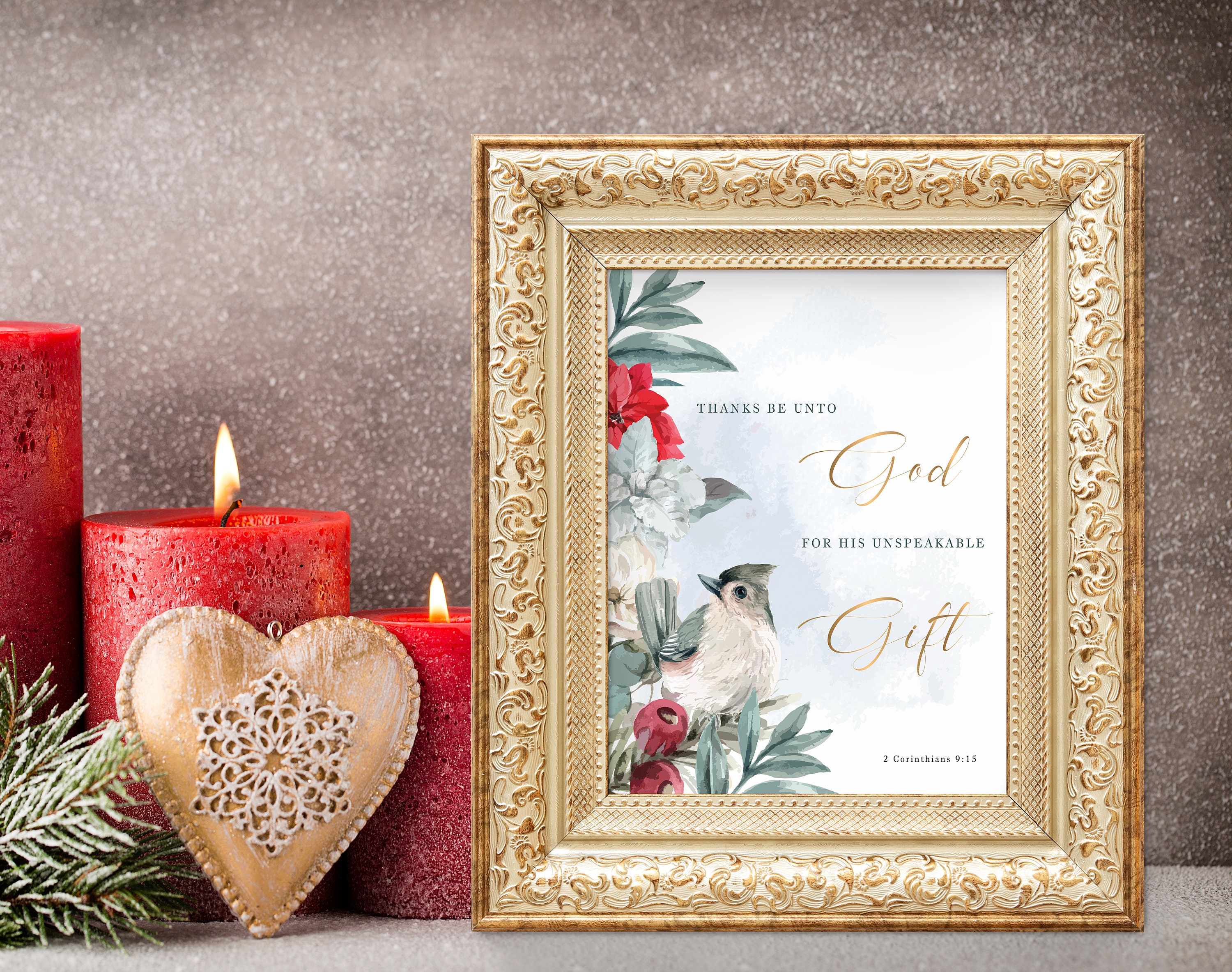 Christmas scripture wall art Christian Christmas home decor Etsy.de