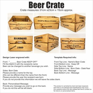 Personalised Wooden Beer Crate image 2