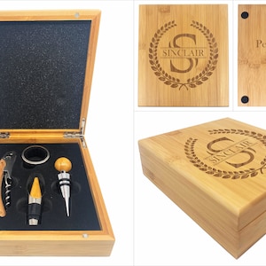 Personalised Wine Accessories Gift Box