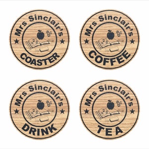 Personalised Teacher coaster