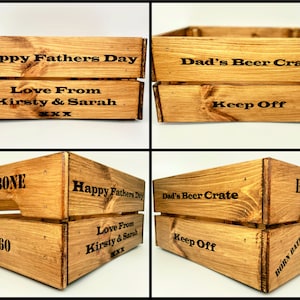 Personalised Wooden Beer Crate image 1