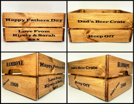 Personalisierte Holz Bier Kiste Geburtstag Weihnachten Papa Etsy