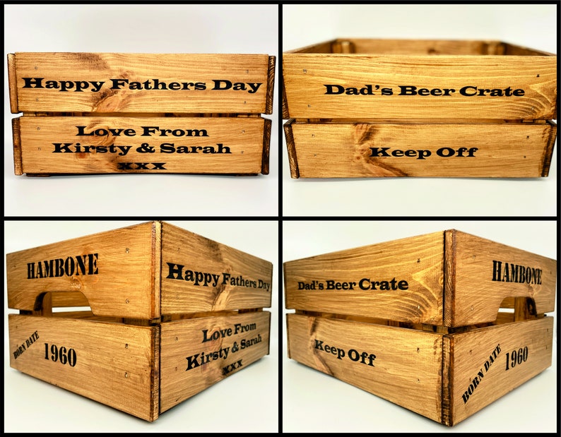 Personalised Wooden Beer Crate image 1