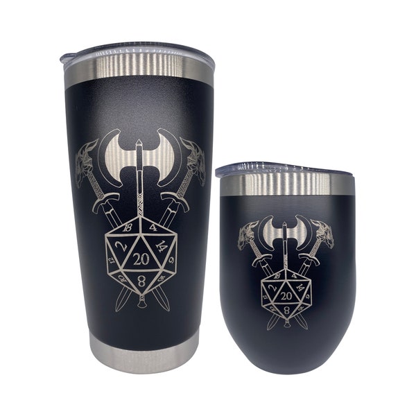 Dungeons and Dragons inspired Travel Thermal Cup 500ml 340ml