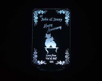 Personalised Anniversary LED card