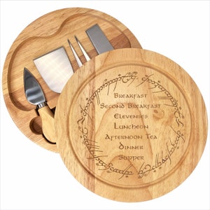 Fantasy Meal inspired Cheese Board with knives set